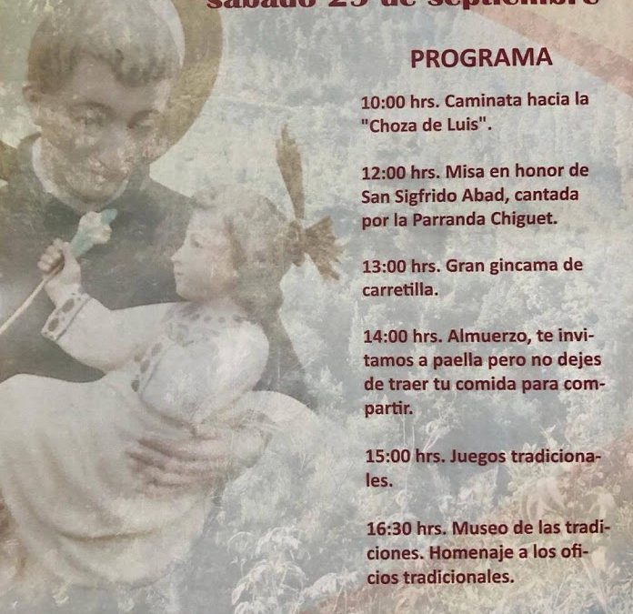 Caminata, misa, almuerzo y juegos tradicionales este sábado en Chanajiga para festejar a San Sigfrido Abad