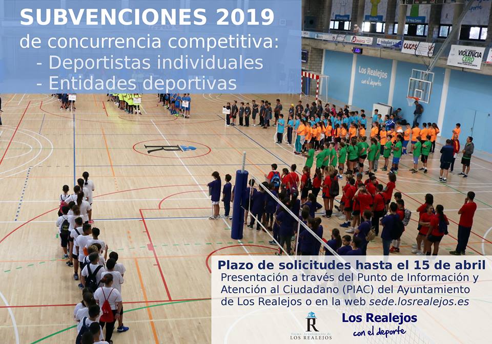 Los Realejos abre la convocatoria anual de subvenciones competitivas a deportistas y clubes hasta el 15 de abril