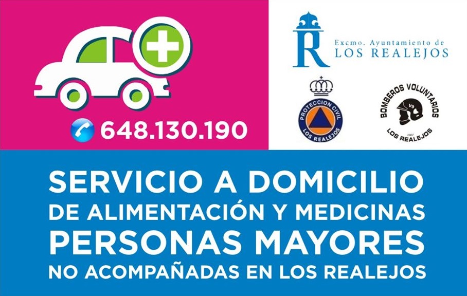 Servicio especial a domicilio de alimentación y medicinas en Los Realejos para personas mayores, dependientes y con movilidad reducida NO acompañadas