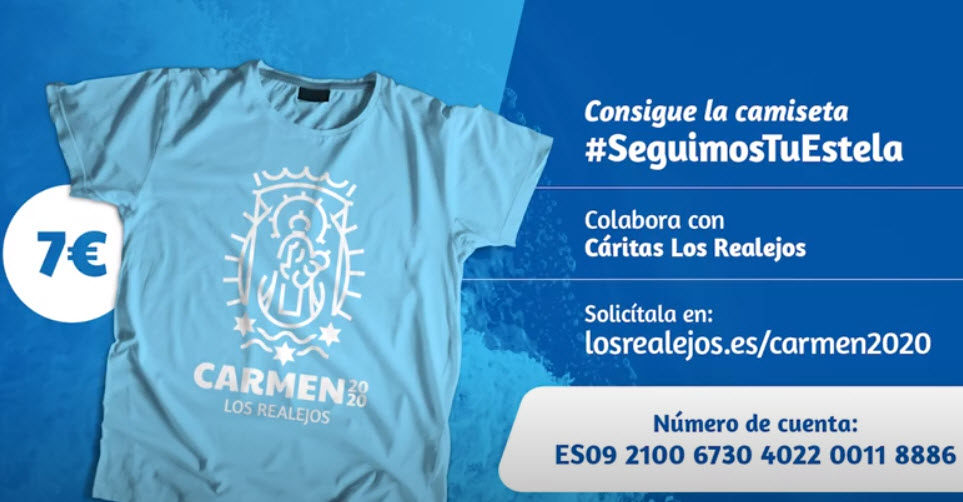 Ayuntamiento y Cáritas de Los Realejos lanzan la camiseta de las Fiestas del Carmen 2020