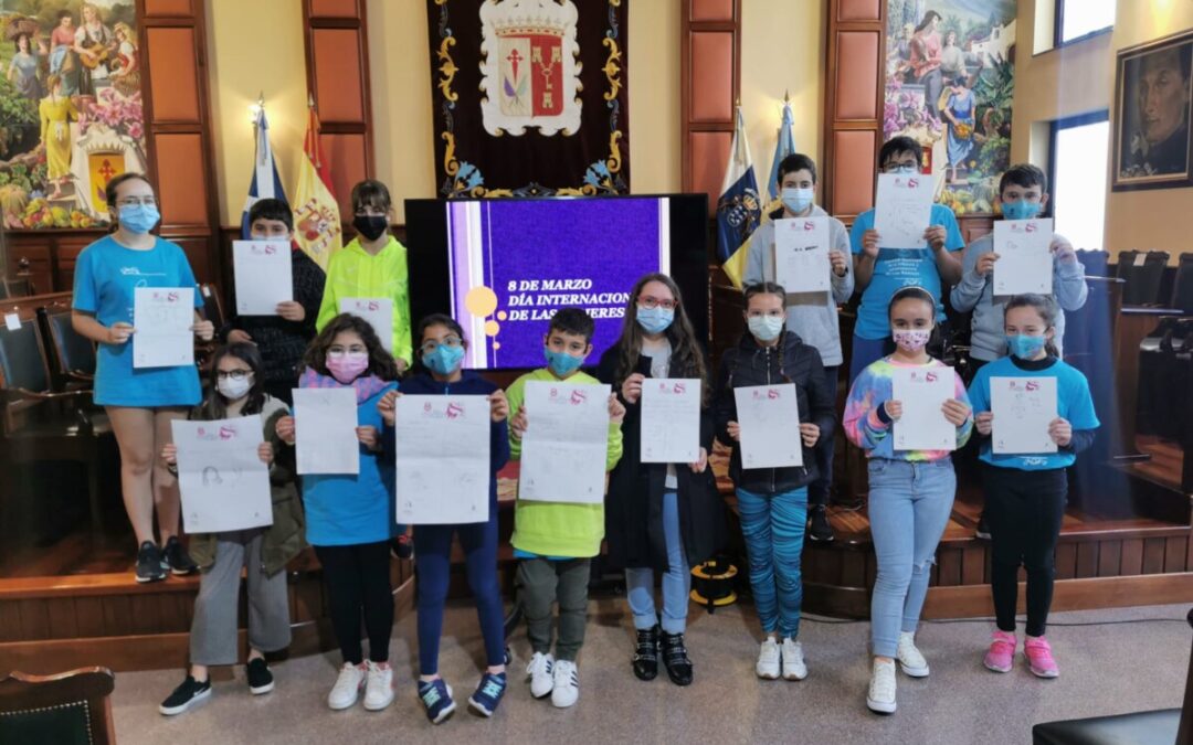 La infancia de Los Realejos diseña la campaña municipal del 8 M, Día Internacional de las Mujeres
