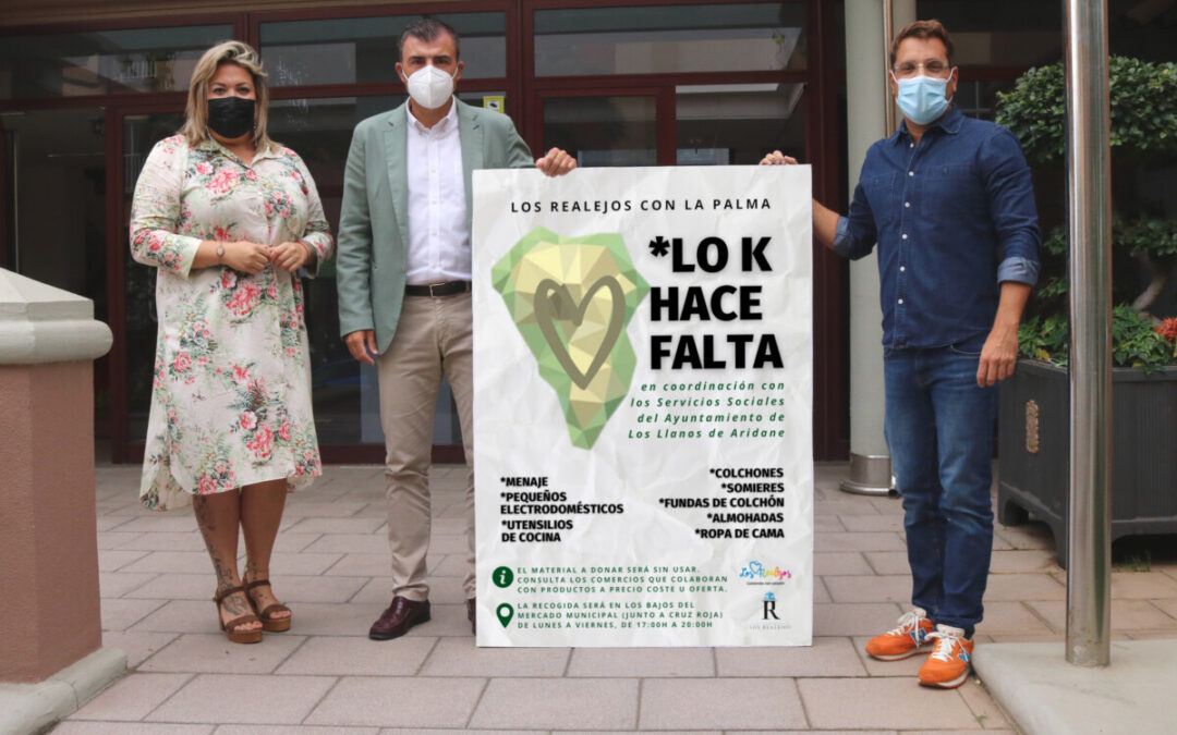El Ayuntamiento de Los Realejos promueve ‘*LO K HACE FALTA’, como nueva acción solidaria de ayuda a La Palma