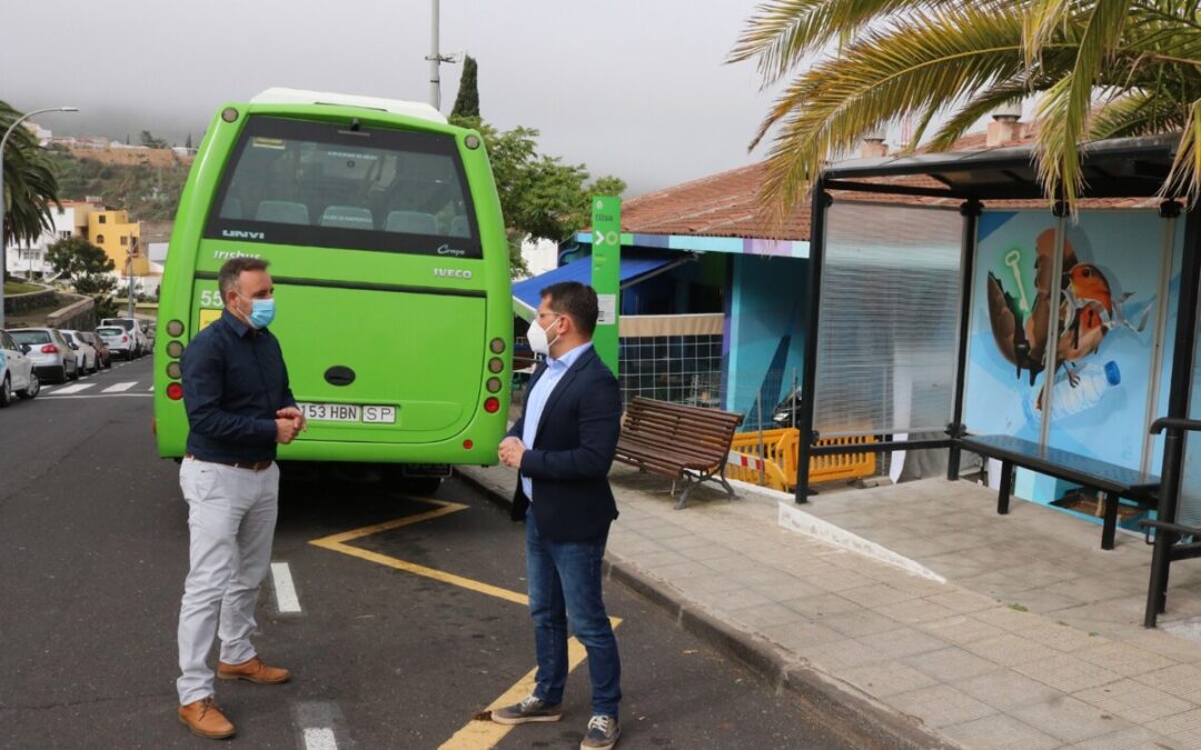 Creció en un 8,4% el uso de la línea urbana de guaguas 330 de Los Realejos en 2021 hasta los 47.432 viajeros