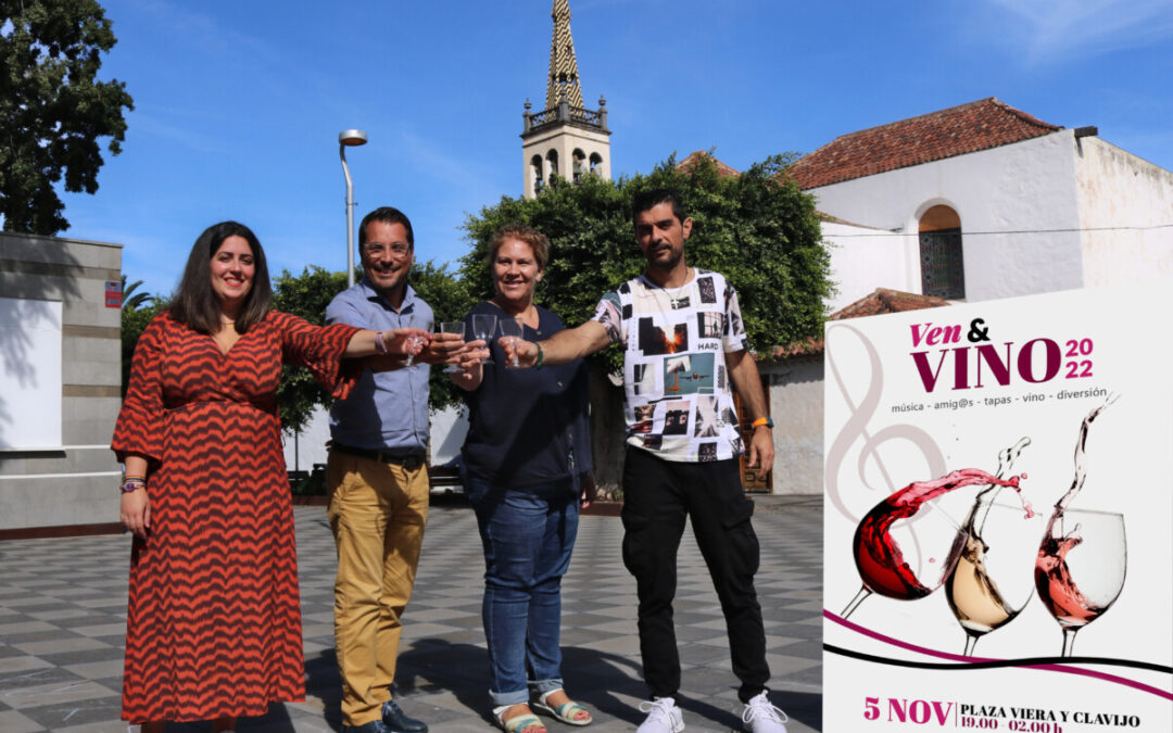 Los Realejos retoma su evento gastronómico y musical ‘Ven y Vino’ el 5 de noviembre en la Plaza Viera y Clavijo