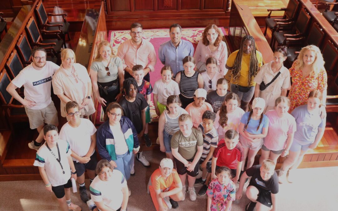 Encuentro escolar en el Ayuntamiento de Los Realejos