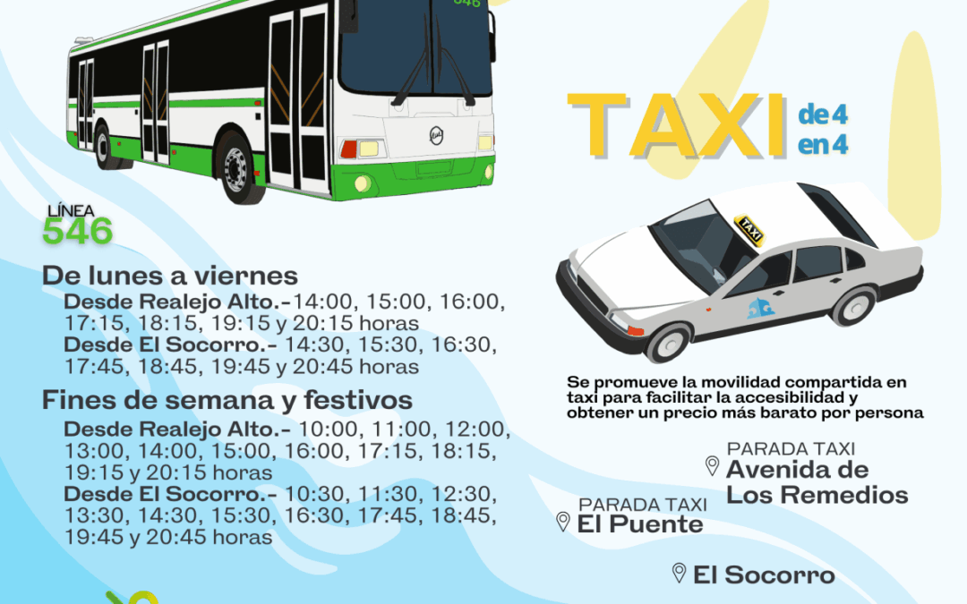 Este verano ‘Al Socorro’ en guagua o taxi